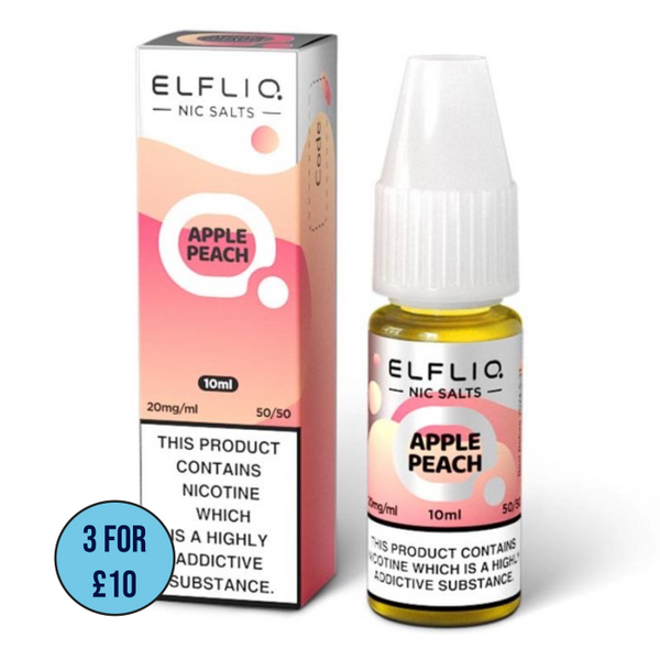 ELFLIQ By Elf Bar 10ml Nic Salt (50VG/50PG) | Apple Peach