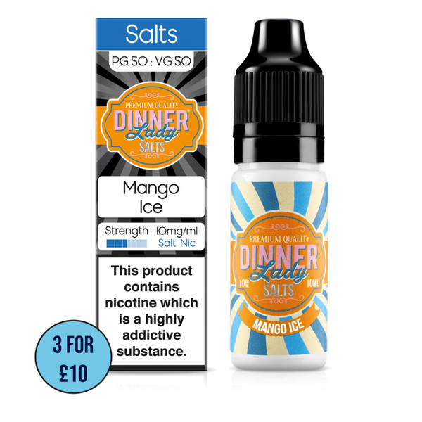 Dinner Lady Ice Salts 10ml Nic Salts (50VG/50PG) | Mango Ice | 2%