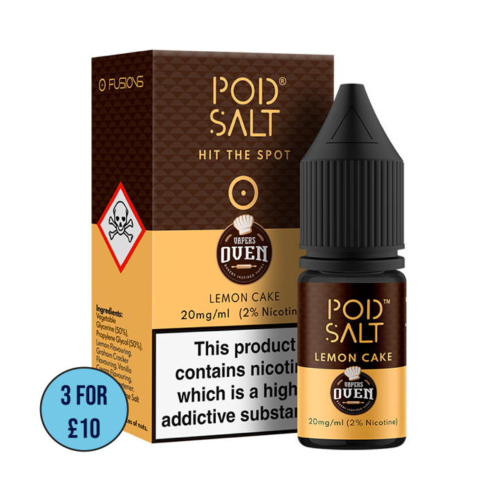 Lemon Cake | Pod Salt Core 10ml Nic Salt (50VG/50PG)